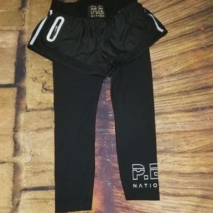 P.E  Nation  2 in 1 Capris exercise pants size M